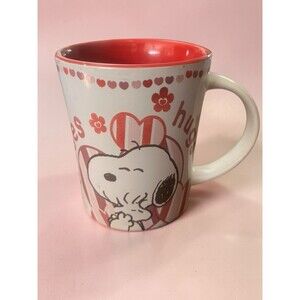 Peanuts Snoopy Woodstock Kisses Hugs Hearts Love Ceramic 12 Oz Coffee Mug Cup